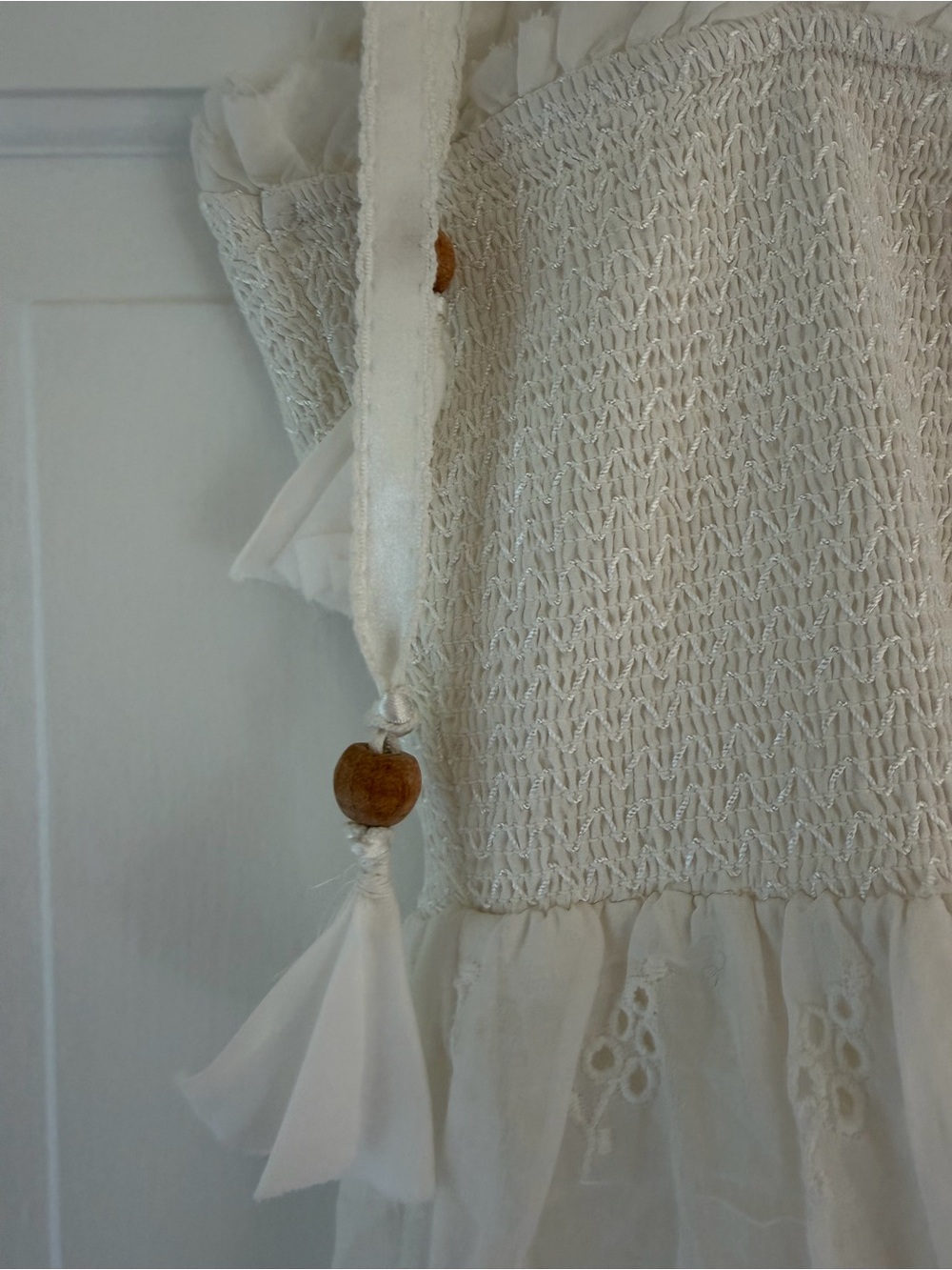 LoveShackFancy White Olani Mini Dress XS - Picture 4 of 8